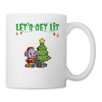 Let's Get Lit Advent Season Christmas Party X-Mas - Mug - white - Right