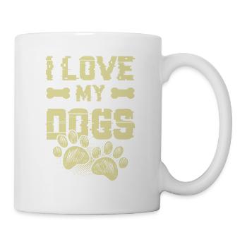 J’aime mes chiens - Mug blanc - blanc - Droite