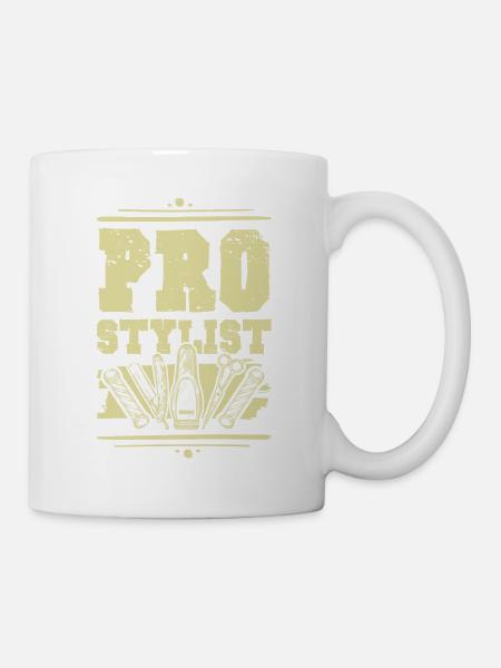 pro stylist spruch - Tasse - Weiß