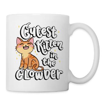 Cutest kitten in the Clowder cat - Mug - white - Right
