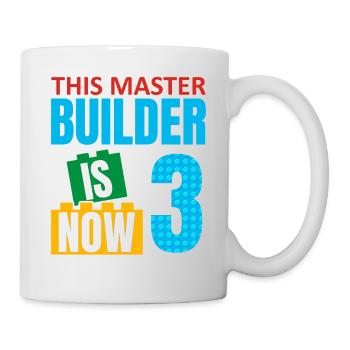 Ce constructeur est maintenant 3, blocs de jouets 3. - Mug blanc - blanc - Droite