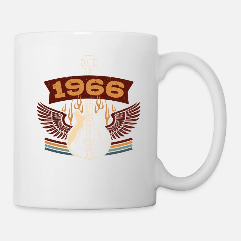 1966 Retro guitar birthday | Birthday Tshirt - Mug - white