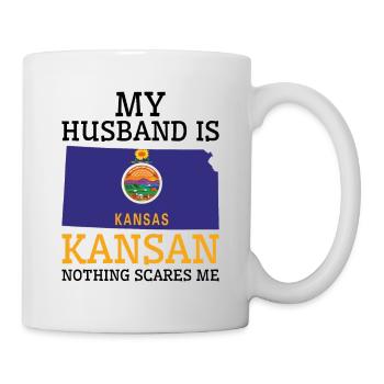Nothing Scares Me Kansan Husband Kansas - Mug - white - Right