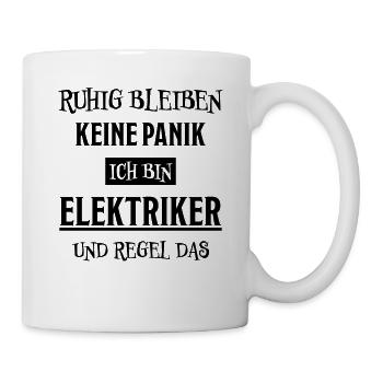 Elektriker Lustiger Spruch Elektriker Geschenk - Tasse - Weiß - Rechts