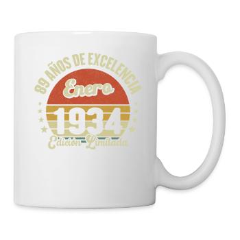 January 1934 Vintage gift of 89 years - Mug - white - Right