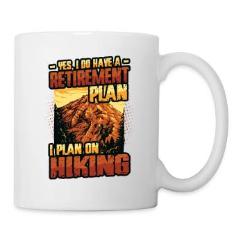 Retirement plan Hiking Pensioners Hikers - Mug - white - Right
