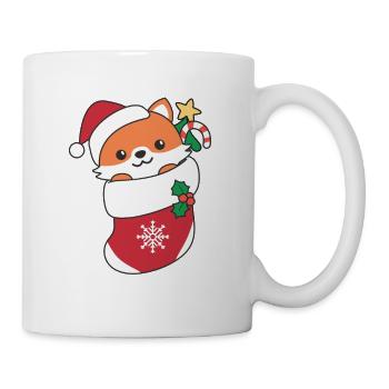 Renard Noël Neige Hiver Animaux Renard - Mug blanc - blanc - Droite