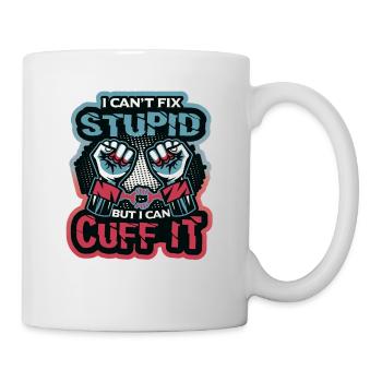 Ich Kann Dummheit Nicht Beheben - Tasse - Weiß - Rechts