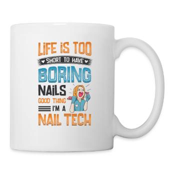 Je fais des ongles, amant nail tech - Mug blanc - blanc - Droite