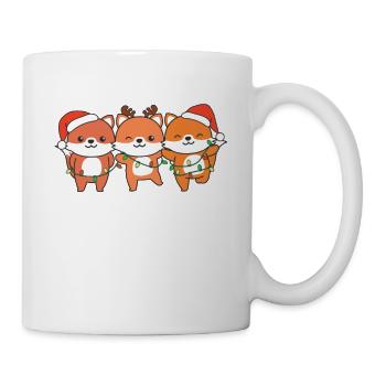 Renard Noël Animaux d’hiver Renard - Mug blanc - blanc - Droite