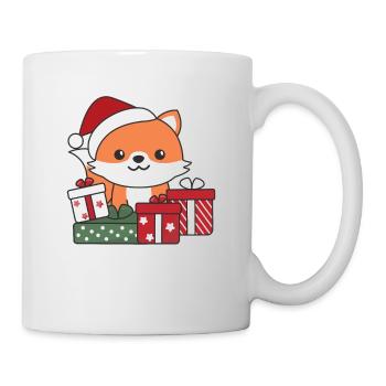 Renard cadeau de Noël animaux d’hiver renard - Mug blanc - blanc - Droite
