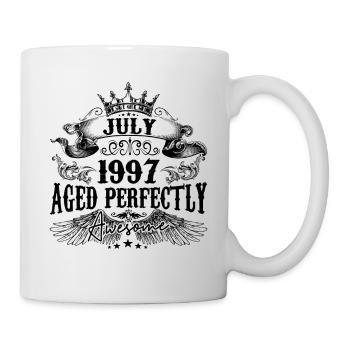 1997 | Juli Aged Perfectly 1997 Geburtstagsgeschenk - Tasse - Weiß - Rechts