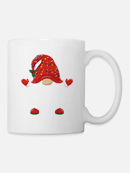 Noël Nain Diva Gnome Noël Familles de Noël - Mug blanc - blanc