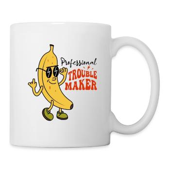 Professionelle Trouble Maker Sarkastische Bananen Design - Tasse - Weiß - Rechts
