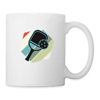 J’aime le pickleball et peut-être 3 personnes - Mug blanc - blanc - Droite