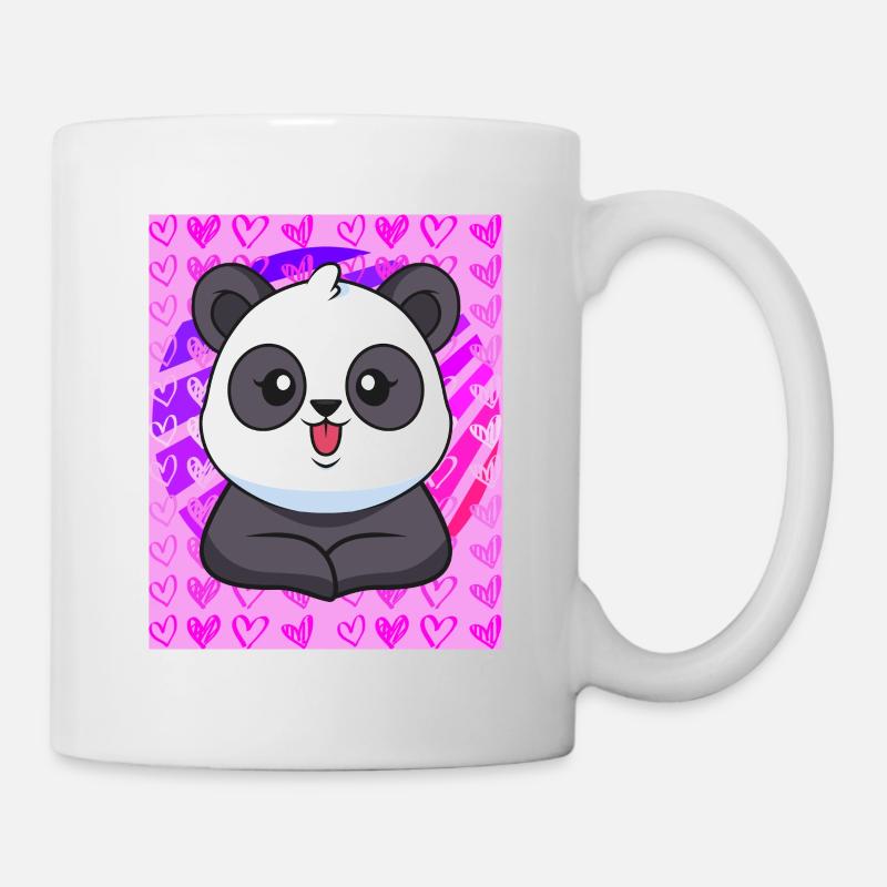 Cœurs de pandas - Mug blanc - blanc
