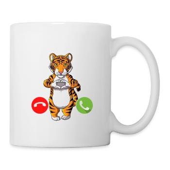 Mein Tiger Ruft An - Tasse - Weiß - Rechts