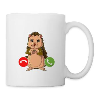 Mein Igel Ruft An - Tasse - Weiß - Rechts