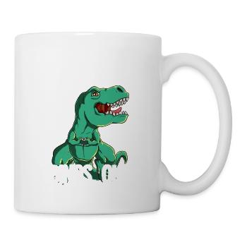Ich mag halt einfach Dinos - Tasse - Weiß - Rechts