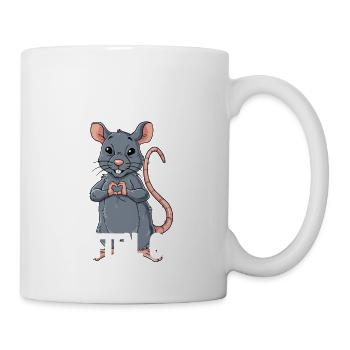 Ich mag halt einfach Ratten - Tasse - Weiß - Rechts
