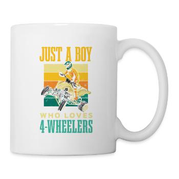 Juste un garçon qui aime les 4 roues pour tous les quads - Mug blanc - blanc - Droite