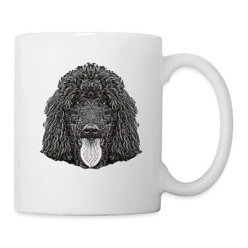 Standard Poodle Face - Mug - white - Right