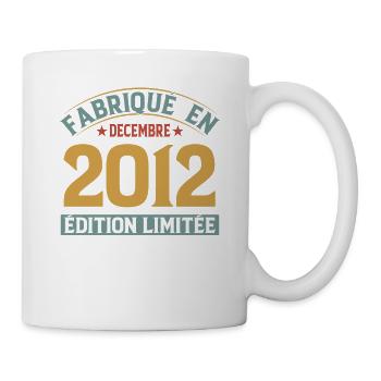 Fabriqué En Décembre 2012 Édition Limitée - Mug blanc - blanc - Droite