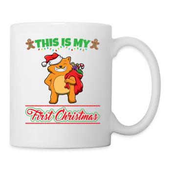 This Is My First Christmas Toddler One Year X-Mas - Tasse - Weiß - Rechts