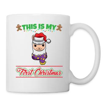 This Is My First Christmas Toddler One Year X-Mas - Tasse - Weiß - Rechts