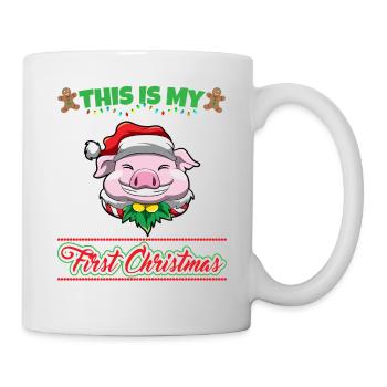This Is My First Christmas Toddler One Year X-Mas - Tasse - Weiß - Rechts