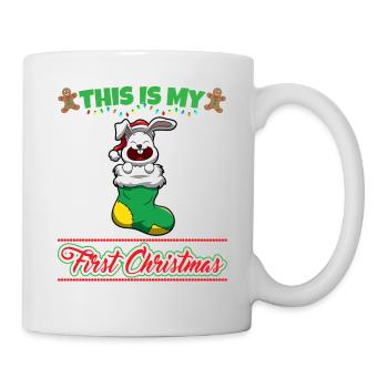 This Is My First Christmas Toddler One Year X-Mas - Tasse - Weiß - Rechts