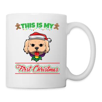 This Is My First Christmas Toddler One Year X-Mas - Tasse - Weiß - Rechts