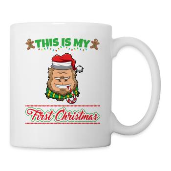 This Is My First Christmas Toddler One Year X-Mas - Tasse - Weiß - Rechts