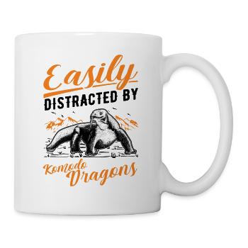 Easily distracted by Komodo Dragons Monitor - Mug - white - Right