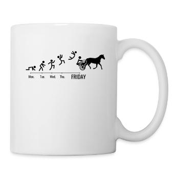 Trotting Horse Trat Racing Weekend Chevaux - Mug blanc - blanc - Droite