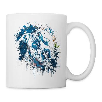 Ink Splatter Pitbull - Mok - wit - Rechts