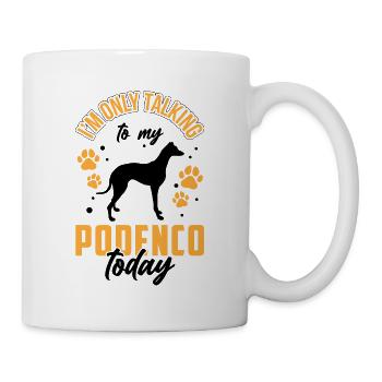 Podenco ne parle que de Podenco espagnol - Mug blanc - blanc - Droite