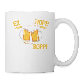Ex Und Hopp In Den Koppi Bier Liebhaber Craft Beer - Tasse - Weiß - Rechts