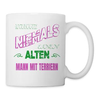 geschenk cool schäferhund bday boxer - Tasse - Weiß - Rechts