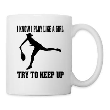 Tennis girls Tennis player Mrs. Tennis club - Mug - white - Right
