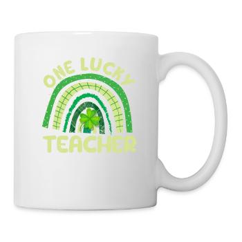 St. Patrick's Day Shamrock Irish School Ein glück - Tasse - Weiß - Rechts