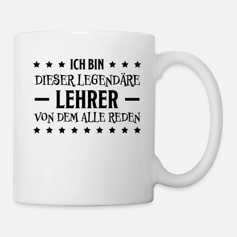 Lehrer Lustige Spruch Unterricht Lehrer Geschenk - Tasse - Weiß