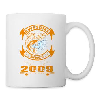 Awesome since 2009. Angel, Angler's Birthday - Mug - white - Right