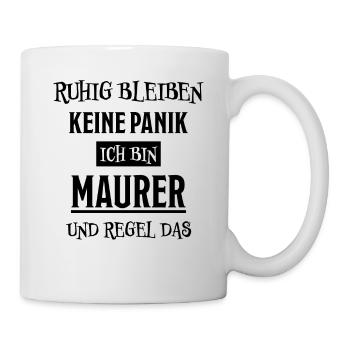 Maurer Lustiger Spruch Baustelle Maurer Geschenk - Tasse - Weiß - Rechts