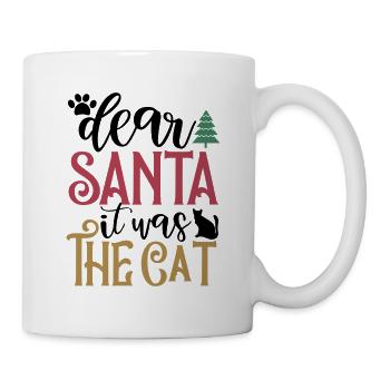Dear Santa It Was The Cat - Mug - white - Right