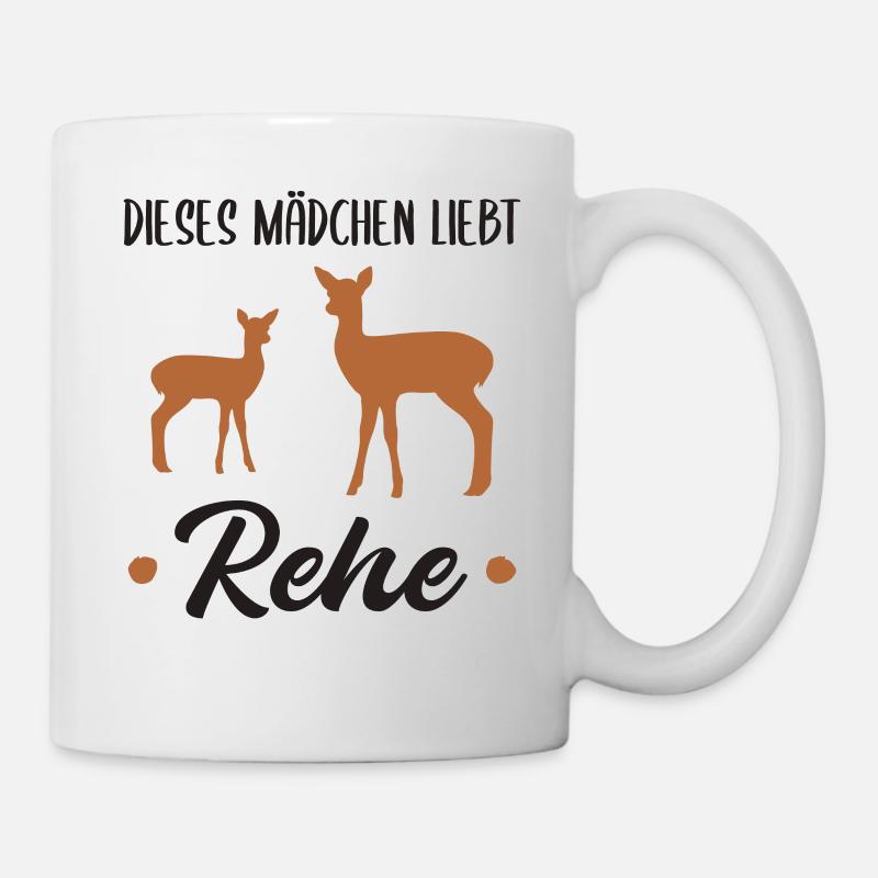 Reh Rehkitz Waldtiere Mädchen Geschenk - Tasse - Weiß