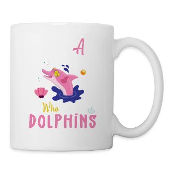 Juste une fille qui aime les dauphins - Mug blanc - blanc - Droite