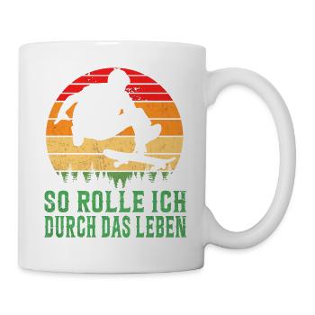Skateboarder Skateboarding Skaten Skater - Tasse - Weiß - Rechts