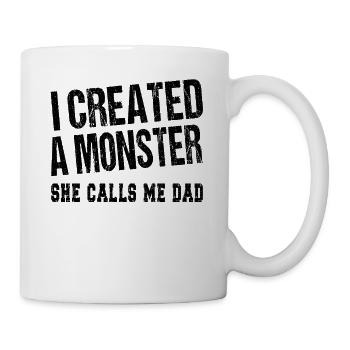 I created a monster - Birthday Father's Day - Mug - white - Right