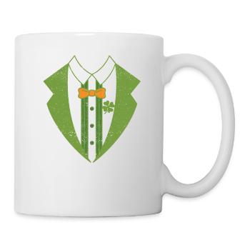 Leprechaun Fumer la Saint-Patrick Irlandais chanceux - Mug blanc - blanc - Droite